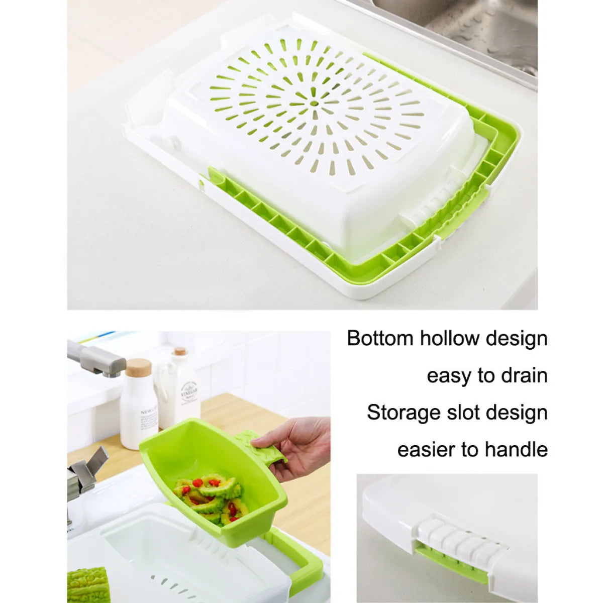 Cutting Board with Kitchen Drain